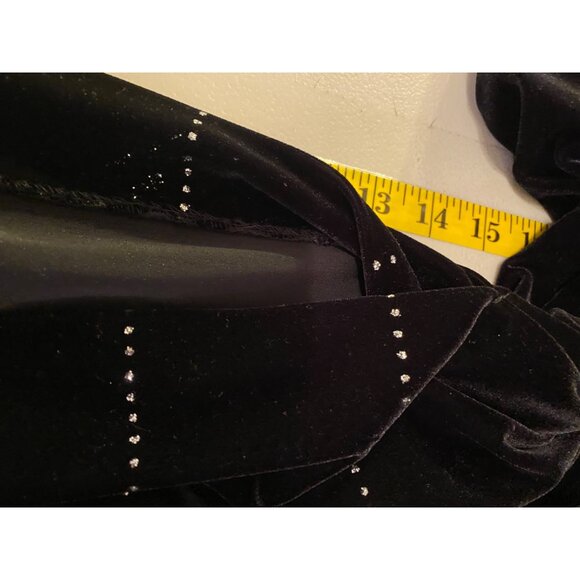 CDC Signature Collection Black Rhinestone Flared Pants Size 8 - Picture 9 of 9